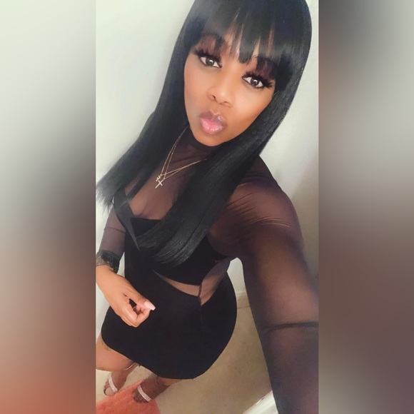 Mesh LongSleeve Mini Dress - Picture 1 of 3